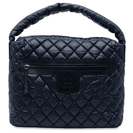 Bolsa hobo Coco Cocoon em nylon acolchoado azul da Chanel Azul Azul marinho