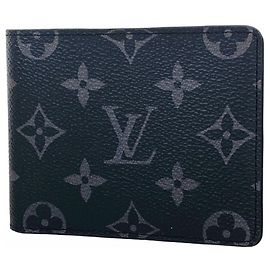 Billetera Slender Monogram Eclipse Louis Vuitton Negro