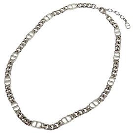 Collar de eslabones de cadena CD Icon de Christian Dior Plata