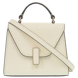 Bolso de hombro de cuero Valextra 2-Way Iside Blanco