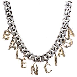 Collar Choker Script del Proyecto Hacker Gucci Balenciaga Plata Dorado