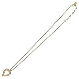 Halskette Anhänger Herz Logo Christian Dior Metall Golden