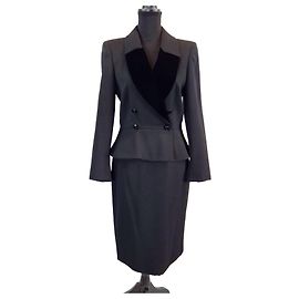 Emanuel Ungaro Ungaro Parallele vintage black suit 1990s Black