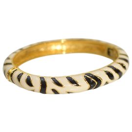 Pulseira de pulso de esmalte com estampa de zebra em preto e branco KENNETH JAY LANE Multicor
