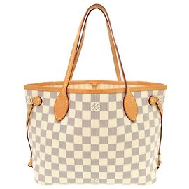 Bolso tote Neverfull Damier PM Louis Vuitton Blanco