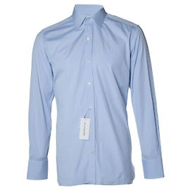 Blaue Baumwollhemd von Tom Ford Blau