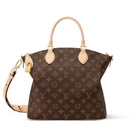 Bolsa Louis Vuitton Neo Lockit MM Marrom de Tecido Marrom