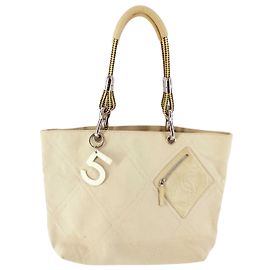 Chanel Shopper Tote Canvas medium Braun