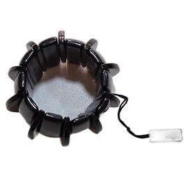 Angela Caputi Black Resin Bracelet Black