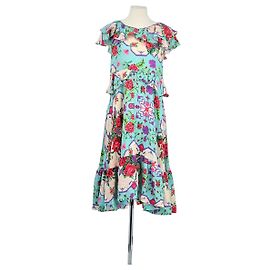 Manoush Vestido de seda azul Azul