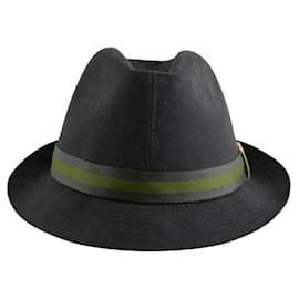 Gucci-Chapéu de Algodão Antracite-Cinza antracite