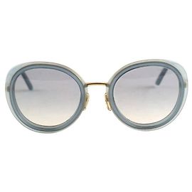 Prada Übergroße blaue Sonnenbrille Blau