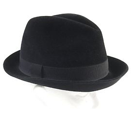 Hermès Hermes Wool Fedora Hat Black