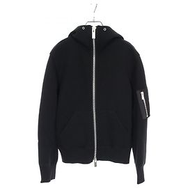 Moletom de algodão e poliéster Sacai Preto