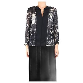 Lanvin Schwarze Seidenbluse - Größe UK 8 Schwarz