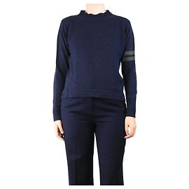 Autre Marque Pull à col montant bleu marine - taille S Bleu Marine