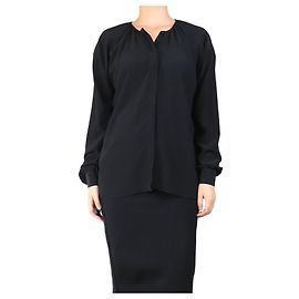 Tom Ford Black crepe blouse - size UK 10 Black