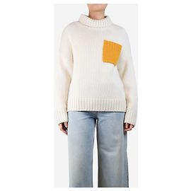 JW Anderson Ivory Wollrollkragenpullover - Größe S Roh