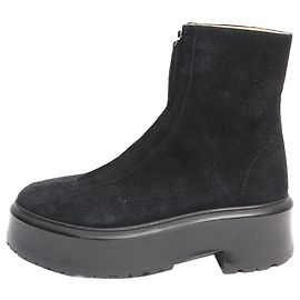 The row Black suede zip-up platform boots - size EU 38 Black