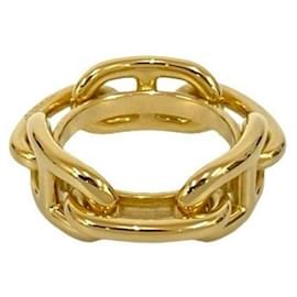 Hermès-Bague en soie motif chaîne d'ancre Lucadet GP Hermès-Doré