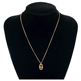 Set de collier en logo CD plaqué or Christian Dior Doré
