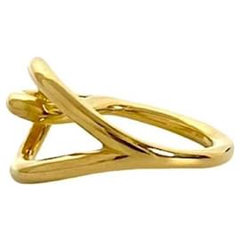 Hermès-Anneau de foulard Jumbo Hermès en or-Doré