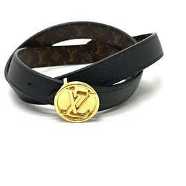 Cinto LV Circle Monogram Santur Louis Vuitton Marrom Monograma