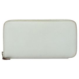 Carteira zíper Azap Hermès Epsom Long Azul