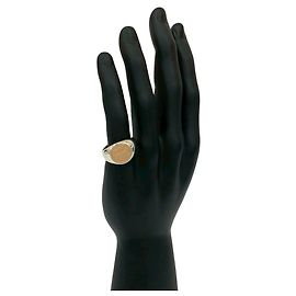 Hermès Anillo Band Ex Libris Chevalier HERMES Plata Dorado