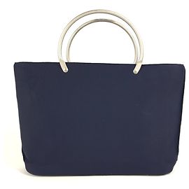Chanel Navy Polyamide Tote Handbag Navy blue
