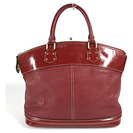 Louis Vuitton Suhali Lockit MM Tote Bag in Tanami Red Red Other