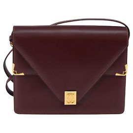 Bolsa de Ombro Must de Cartier em Couro Bordeaux