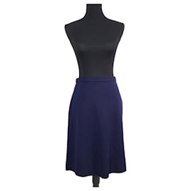Yves Saint Laurent Jupe en laine bleue YSL Rive Gauche Bleu