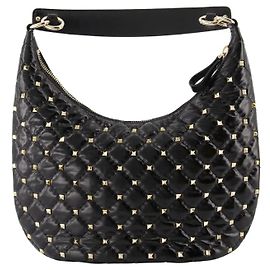 Valentino Garavani Rockstud Spike Zip Tote leather Medium Black