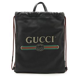 Gucci Print Coco Capitan Backpack Black Red Green