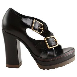 Chloé Black leather heels Black