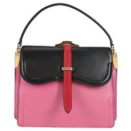 Bolsa Prada Belle Top Handle em couro de bezerro médio Rosa