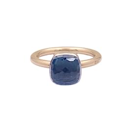 Pomellato-Pomellato Ring, "Nudo Petit", white gold, rose gold, London blue topaz.-Other