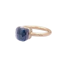 Pomellato-Pomellato Ring, "Nudo Petit", white gold, rose gold, London blue topaz.-Other