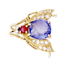 Van Cleef & Arpels Brooch, "Bee", platinum, yellow gold, sapphire, ruby, and diamonds. Other