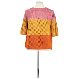 Loro Piana Oranger Seidenpullover Orange