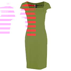 Roland Mouret-Roland Mouret Jeddler Stretch-Crepe Dress in Red Polyester-Red