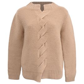 Pull en maille torsadée Max Mara en cachemire beige Beige