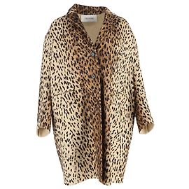 Valentino Garavani Valentino Egg-Shaped Coat in Animal Print Wool  Other