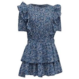 Abito Floreale Natasha in Cotone Blu LoveShackFancy x Liberty London Altro