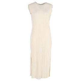 Robe midi plissée Anine Bing Melanie en polyester ivoire Blanc Écru