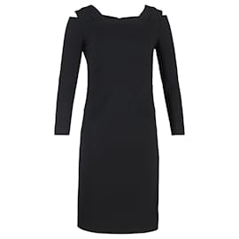 Roland Mouret-Roland Mouret Midi Dress in Black Polyester-Black