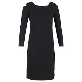 Roland Mouret Midi-Kleid aus schwarzem Polyester Schwarz