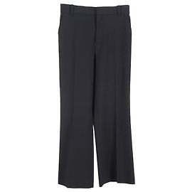 Pantaloni dritti Chloé in lana nera Nero
