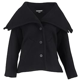 Jacquemus-Jacquemus Le Caban Caruso Jacket in Black Virgin Wool-Black